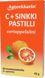 Apteekkarin C-sinkkipastilli veriappelsiini