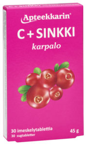 Apteekkarin Sinkkipastelli, karpalo